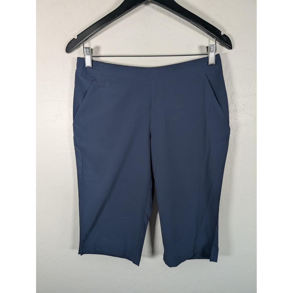Coolibar Capri Pants Womens XS Blue UPF 50+ Stretch Hiking Travel Outdoor